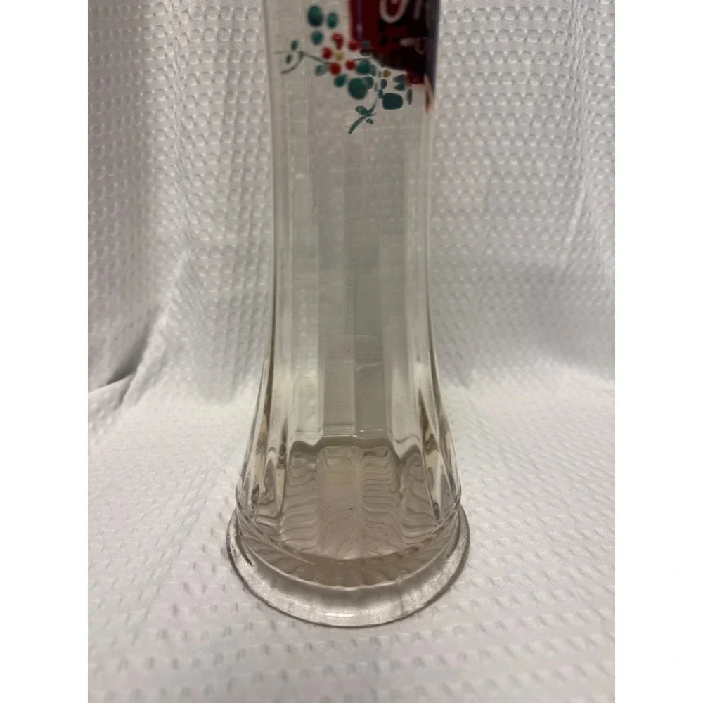 Vintage Fluted Swung Vase Etched 